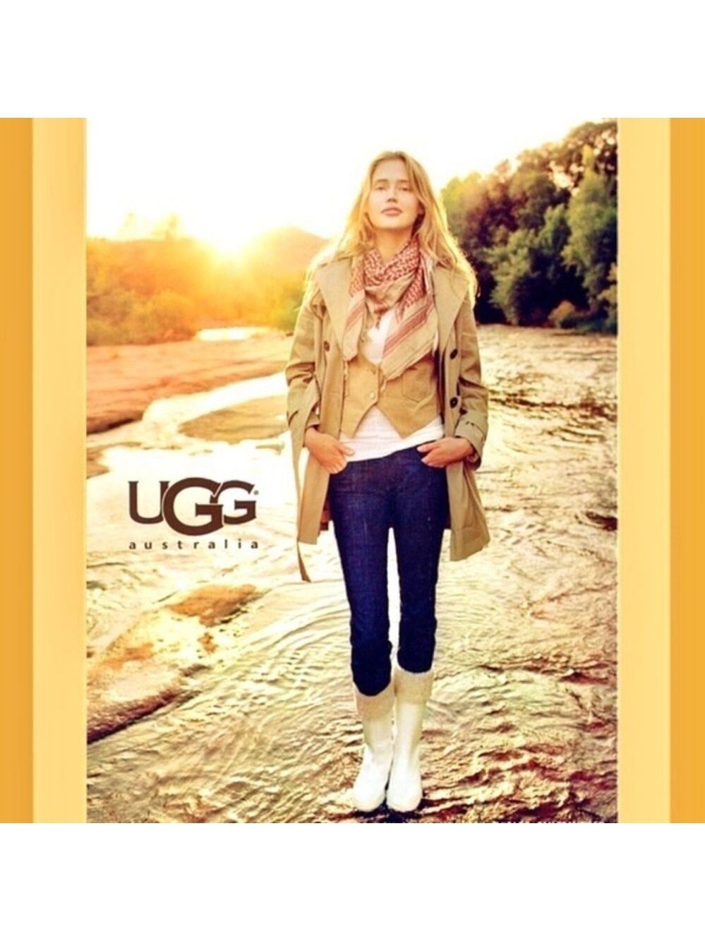 RARE UGG Mill Creek Rain Boot, Iridescence White, Size 6/EU 37